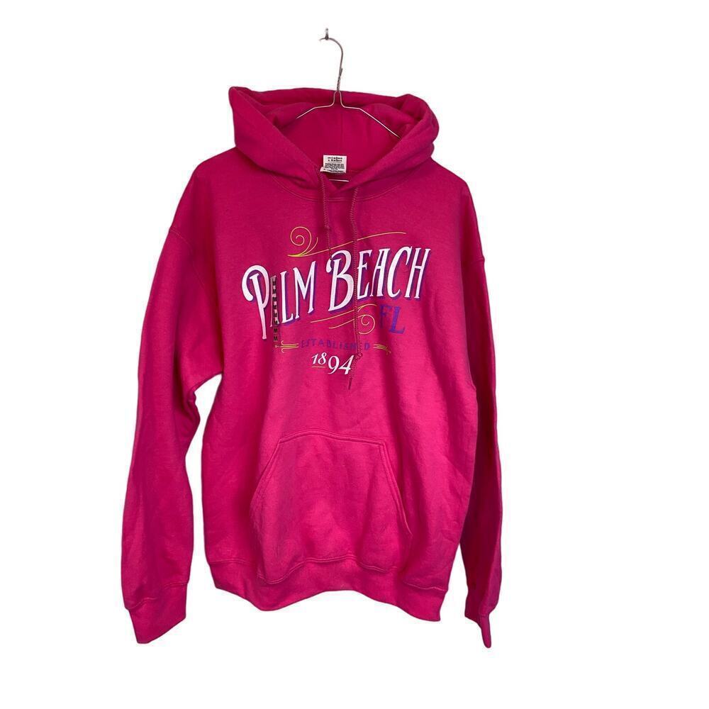 Pink Hot pink sweatshirt Gildan Palm Beach size M NWT